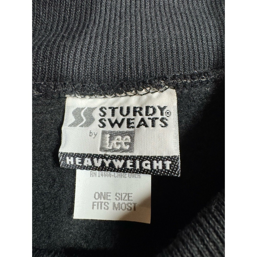 Vintage Lee Sturdy Sweats Dress Black Long Sleeve Crewneck Pullover One Size USA - Picture 6 of 6